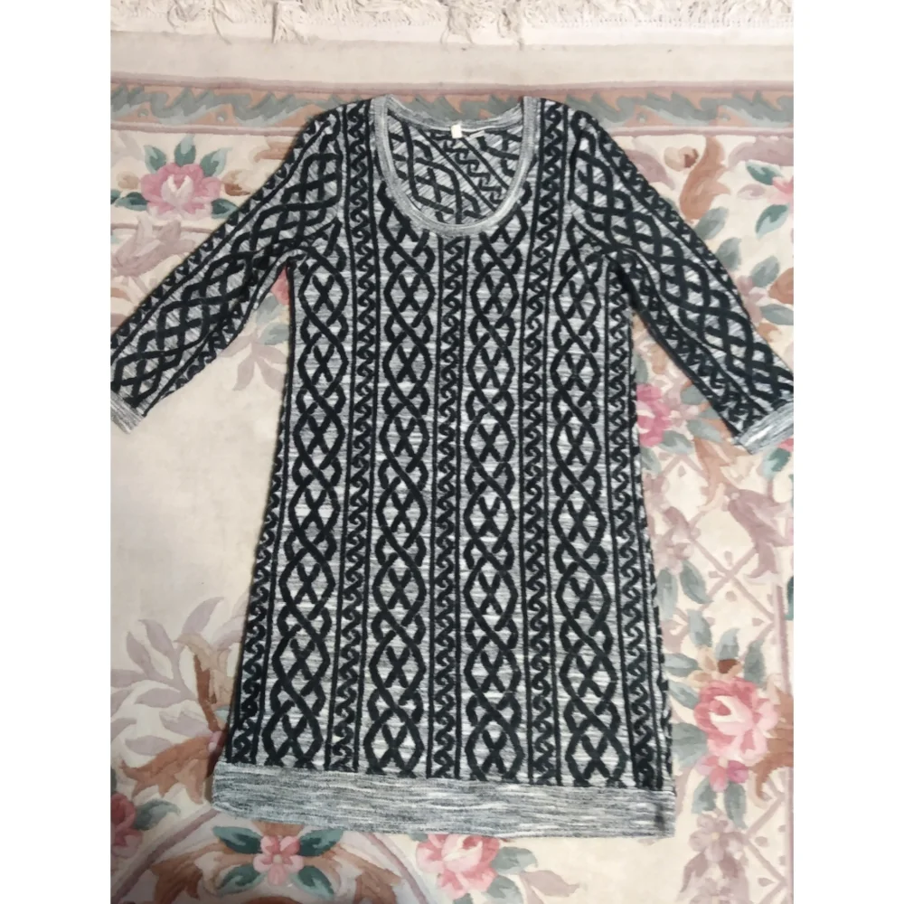 Anthropologie MOTH black lattice sweater dress M - Picture 4 of 15